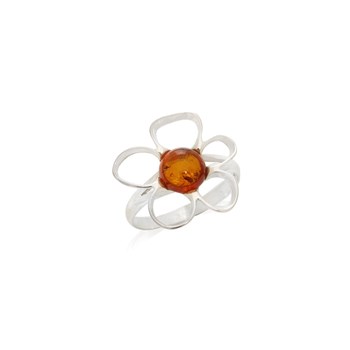 Bague ambre naturel, Argent 925