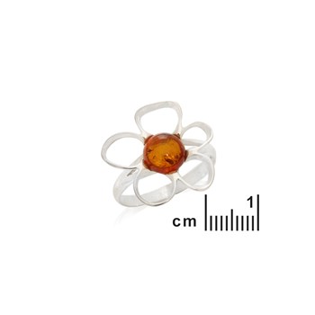 Bague ambre naturel, Argent 925