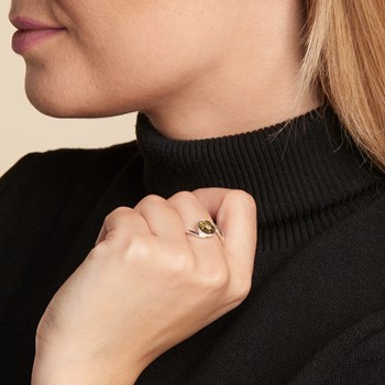 Bague ambre naturel, Argent 925