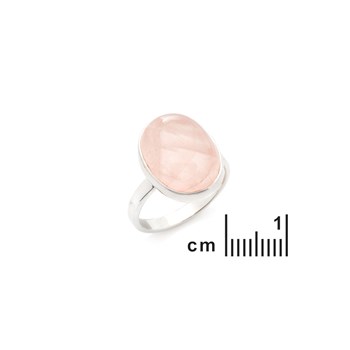 Bague quartz rose, Argent 925