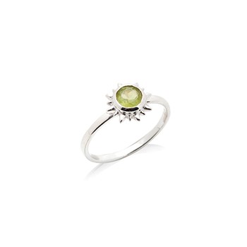 Bague péridot naturelle, Argent 925