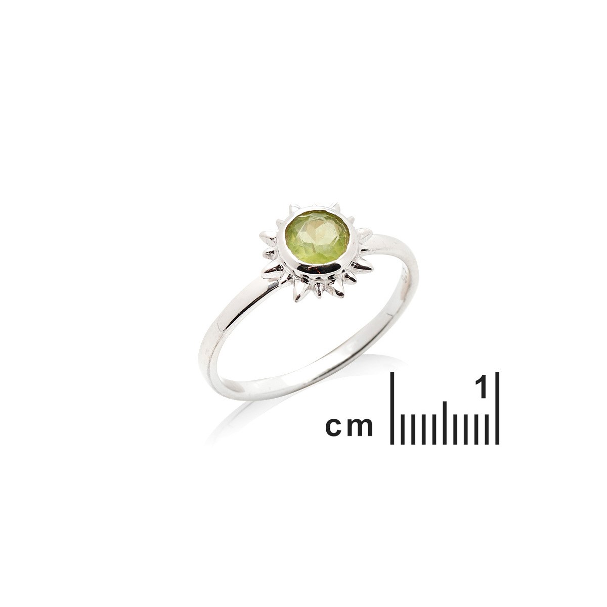 Bague péridot naturelle, Argent 925 - vue 2