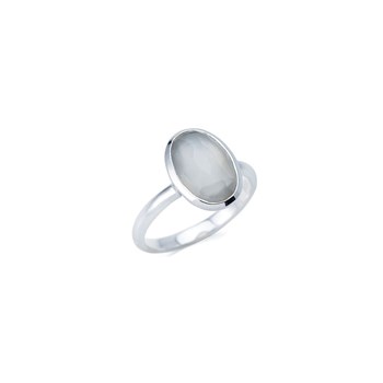 Bague pierre de lune, Argent