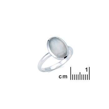 Bague pierre de lune, Argent