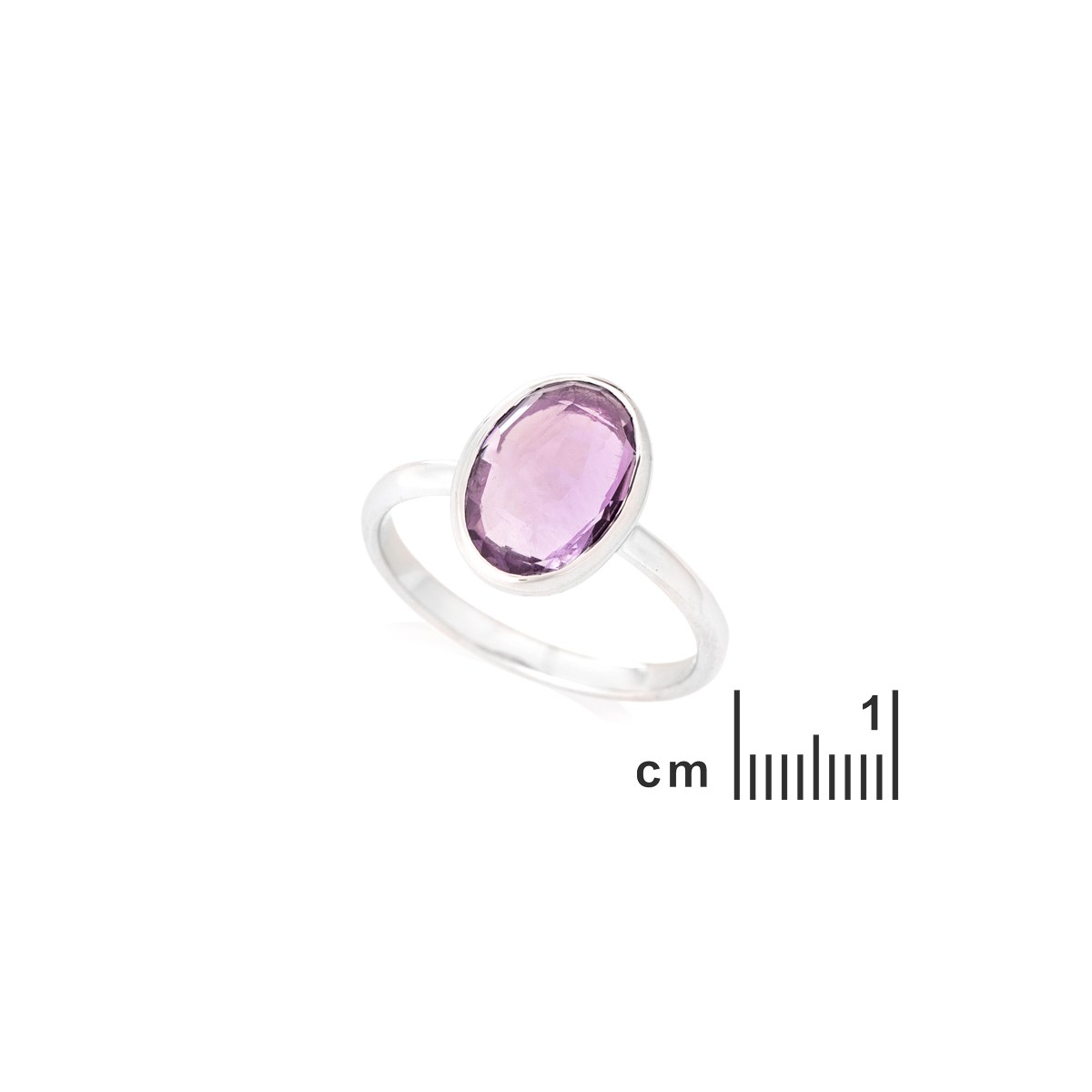 Bague améthyste, Argent 925 - vue 2
