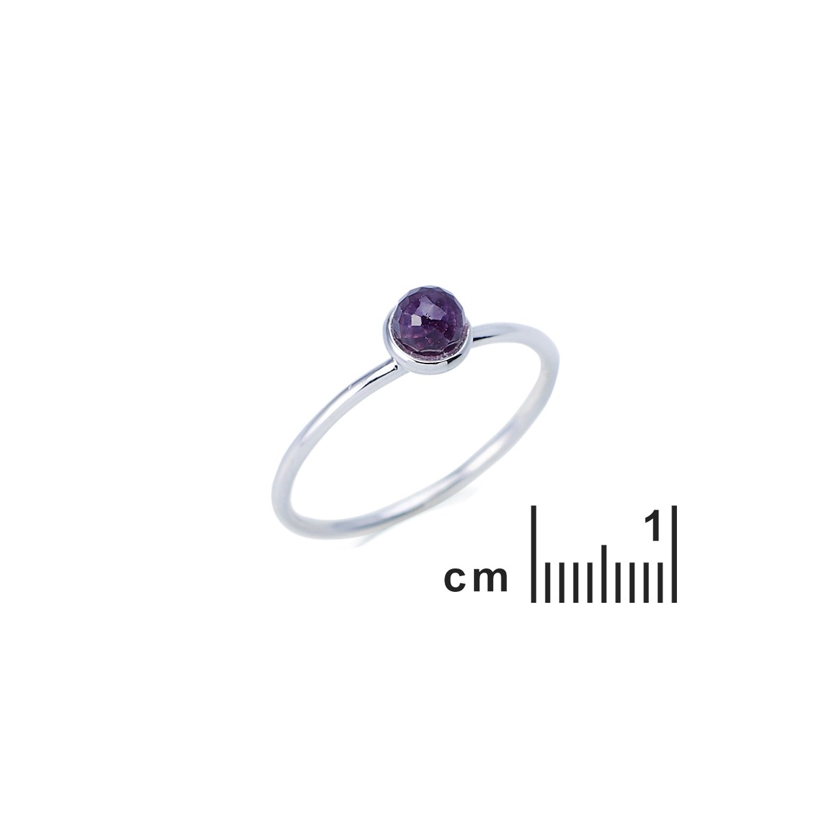 Bague améthyste, Argent 925 - vue 2