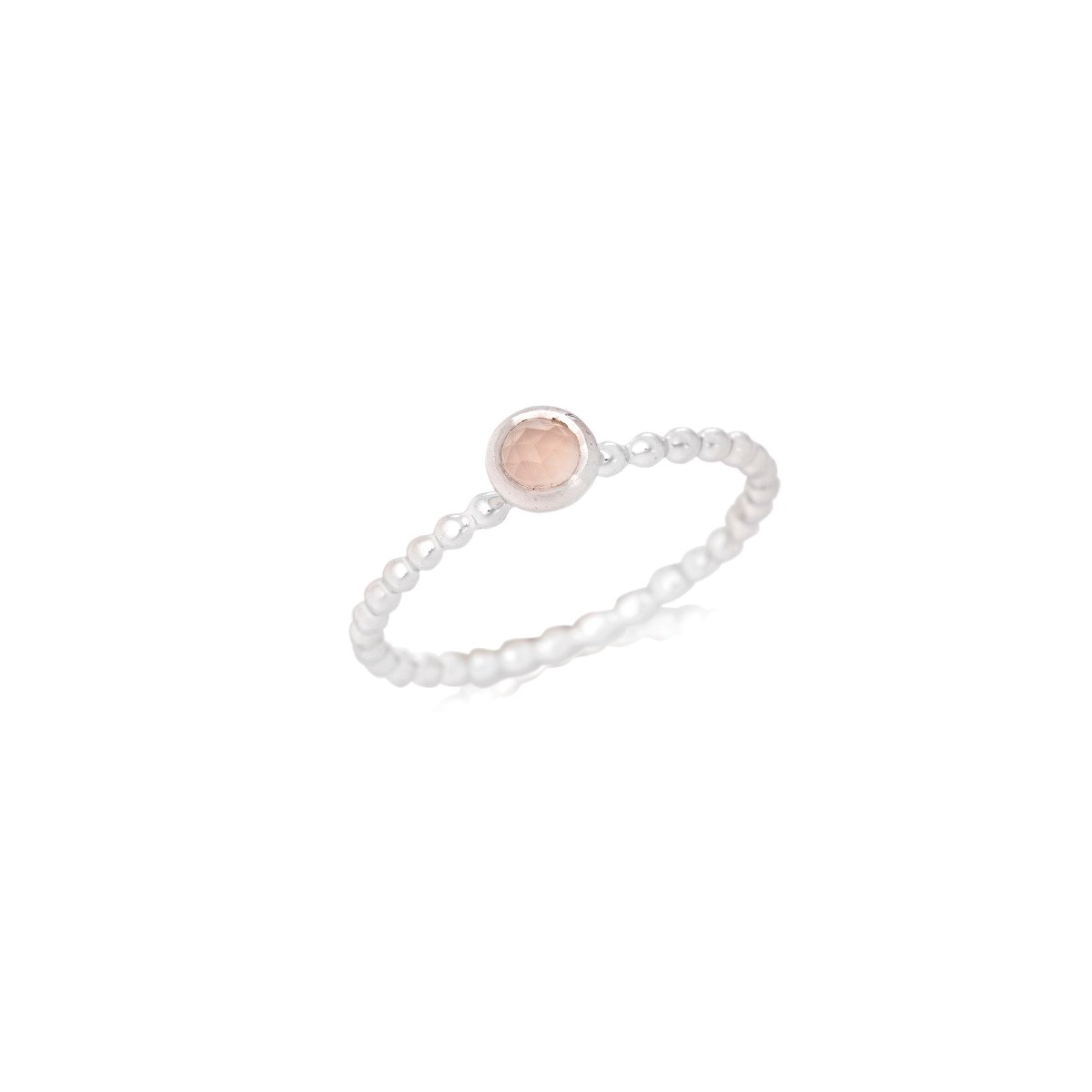 Bague quartz rose, Argent 925