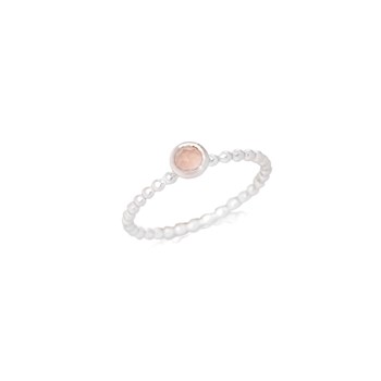 Bague quartz rose, Argent 925
