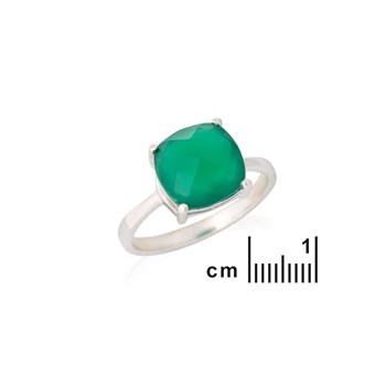 Bague onyx vert, Argent 925