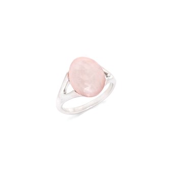 Bague quartz rose, Argent 925