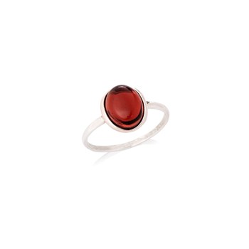 Bague grenat naturelle, Argent 925