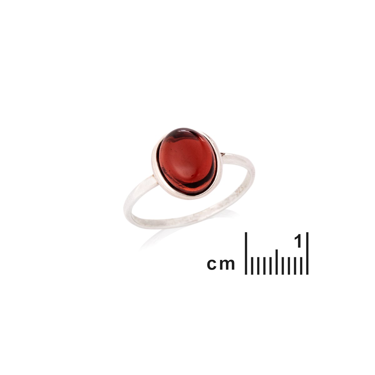 Bague grenat naturelle, Argent 925 - vue 2