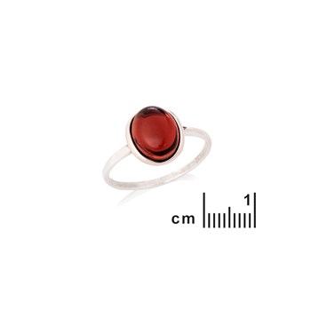 Bague grenat naturelle, Argent 925