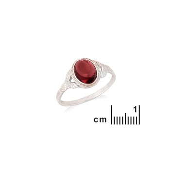 Bague grenat naturelle, Argent 925