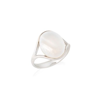 Bague nacre naturelle, Argent 925