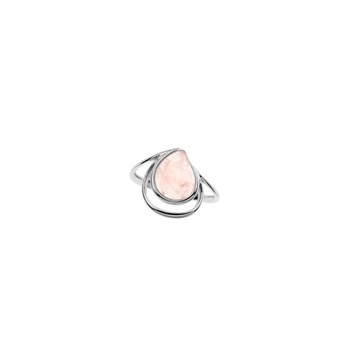 Bague quartz rose, Argent 925