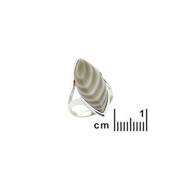 Bague silex rayé, Argent 925