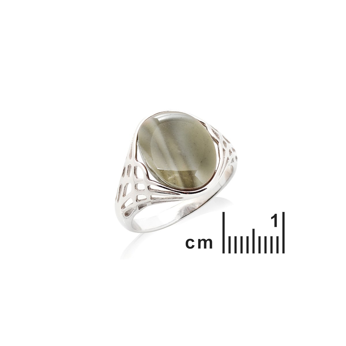 Bague silex rayé, Argent 925 - vue 2