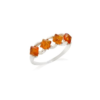 Bague ambre naturel, Argent 925