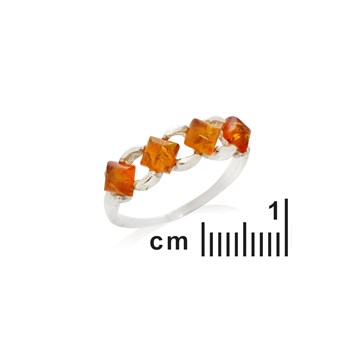 Bague ambre naturel, Argent 925