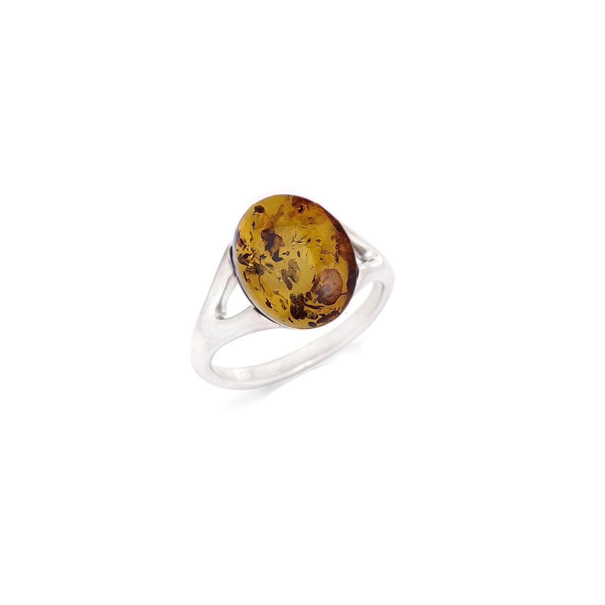 Bague ambre naturel, Argent 925