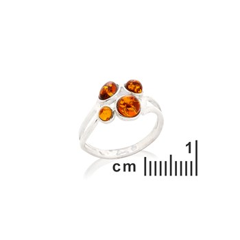 Bague ambre naturel, Argent 925