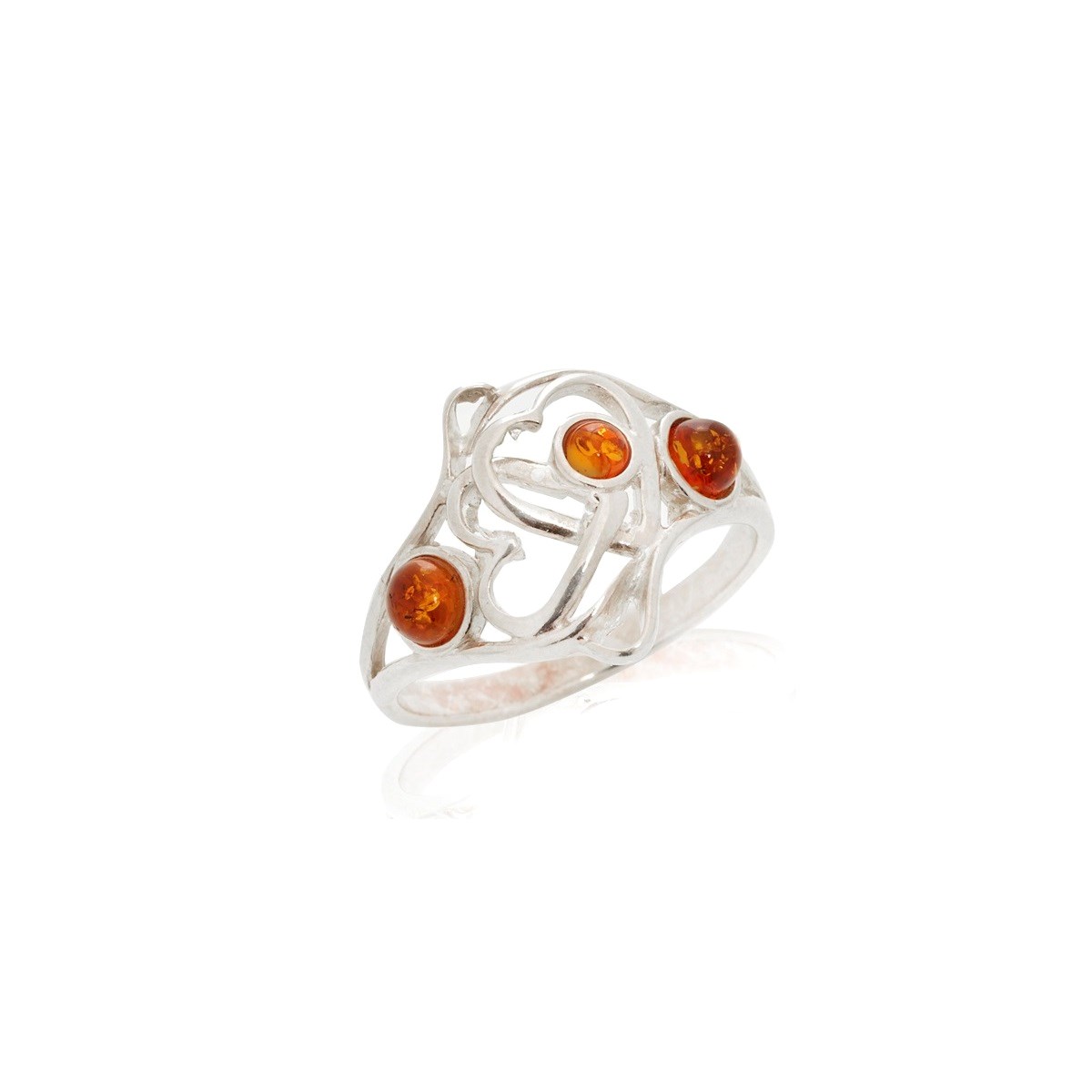 Bague ambre naturel, Argent 925