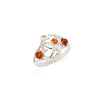 Bague ambre naturel, Argent 925