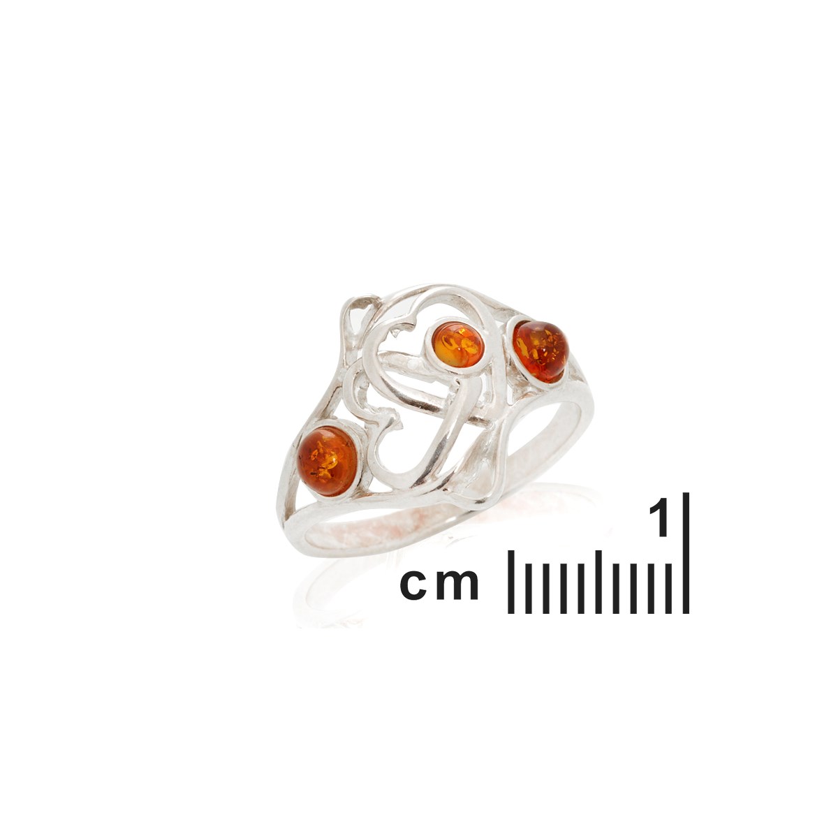 Bague ambre naturel, Argent 925 - vue 2