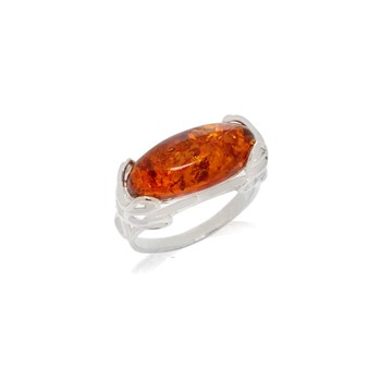 Bague ambre naturel, Argent 925