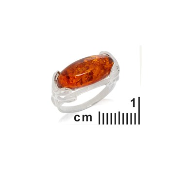 Bague ambre naturel, Argent 925