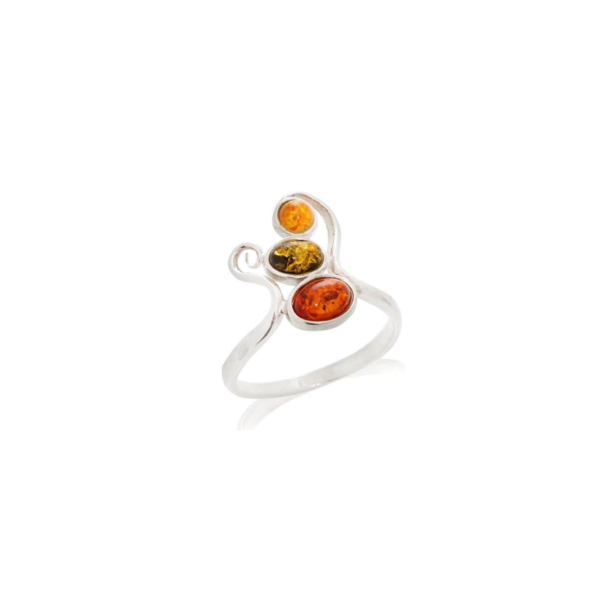 Bague ambre naturel, Argent 925