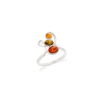 Bague ambre naturel, Argent 925