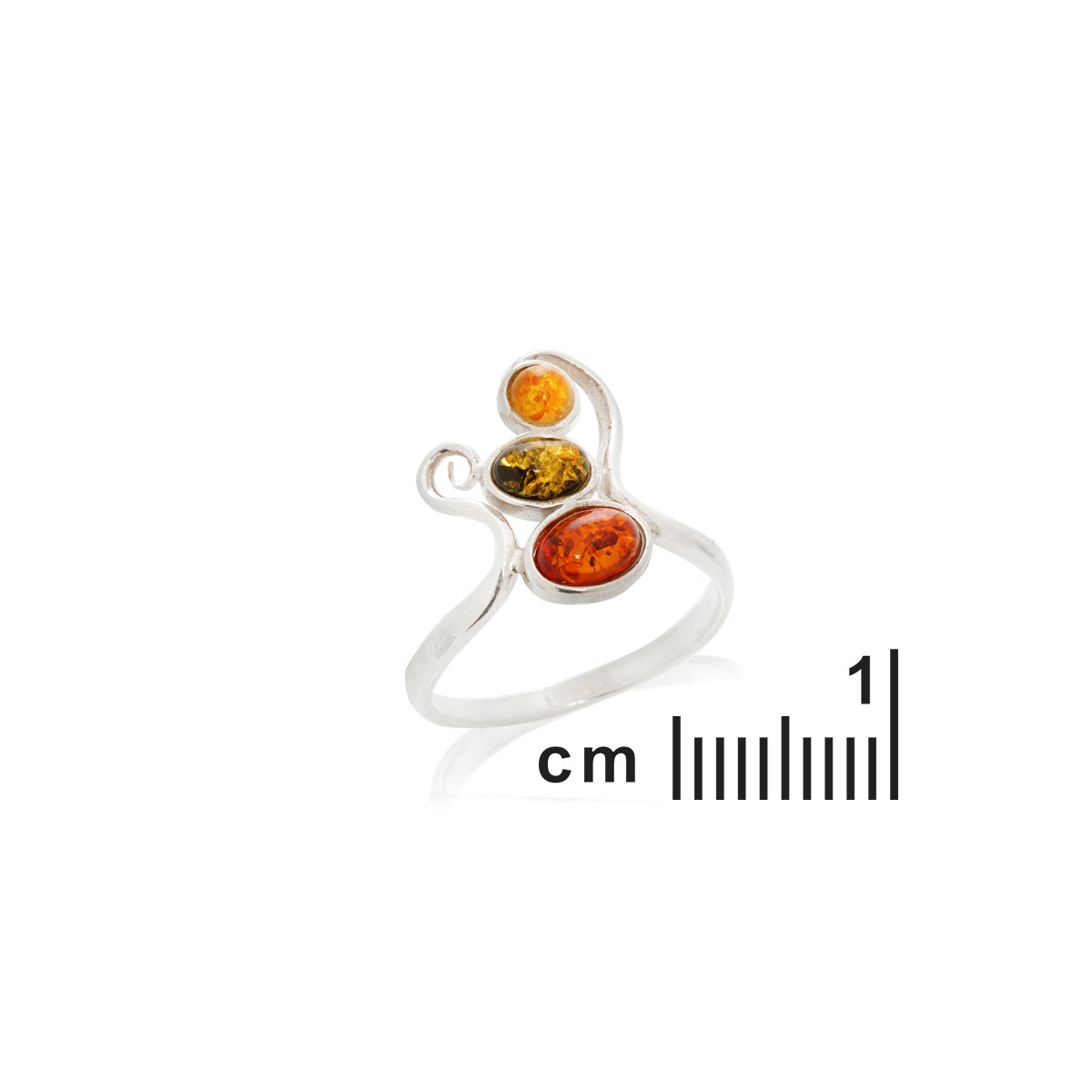 Bague ambre naturel, Argent 925 - vue 2