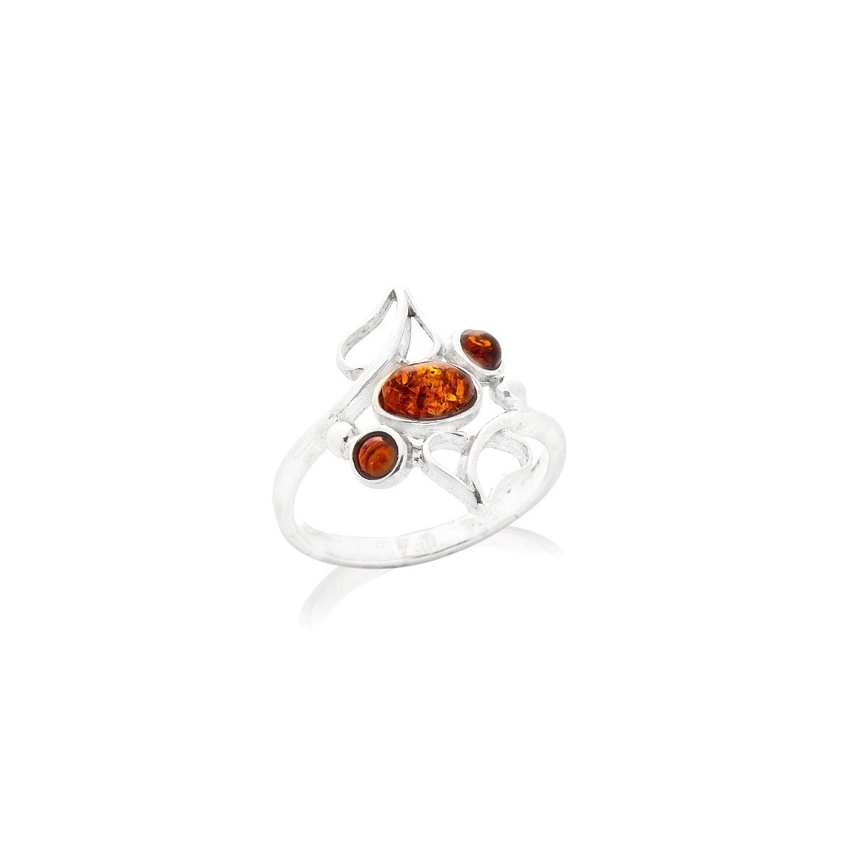Bague ambre naturel, Argent 925