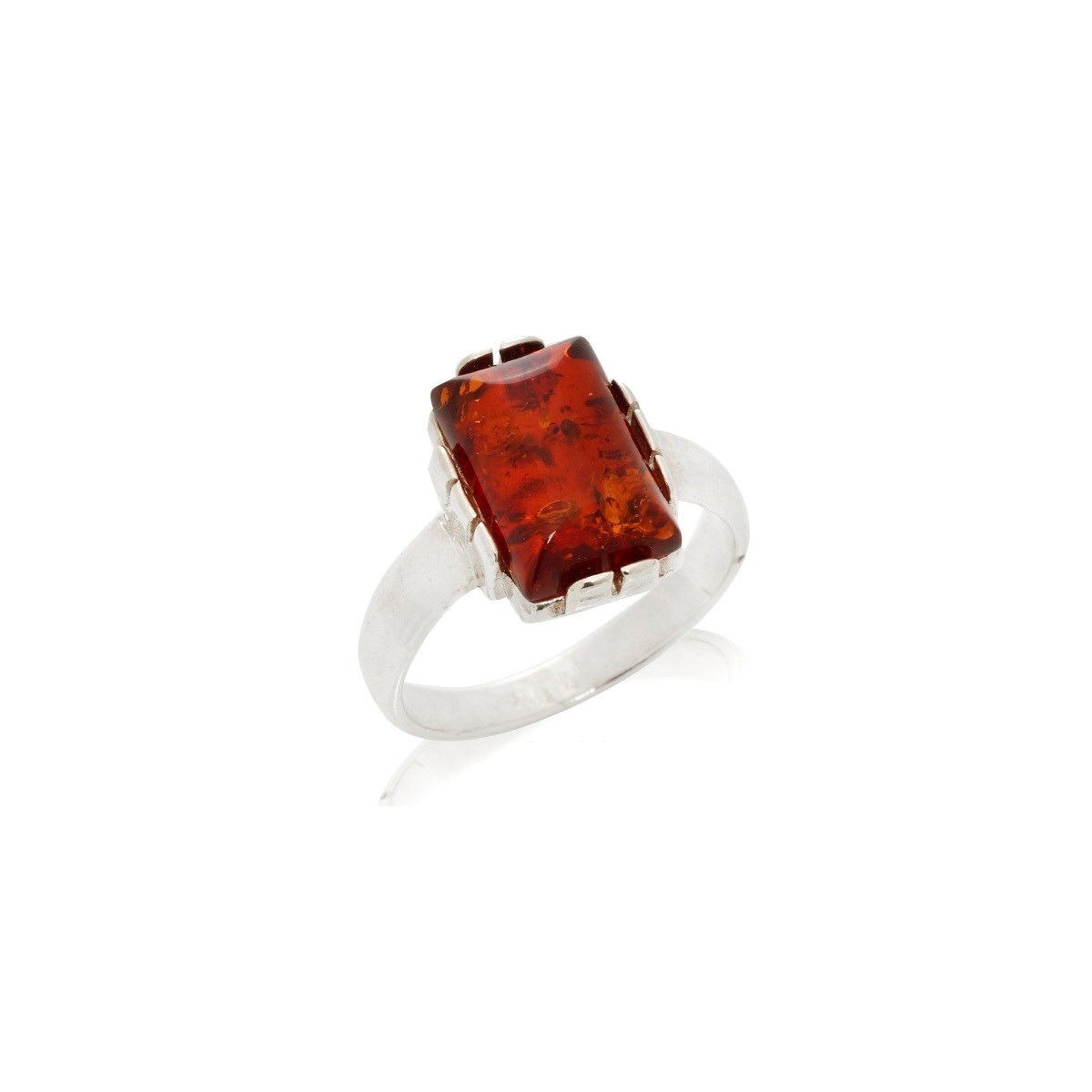 Bague ambre naturel, Argent 925