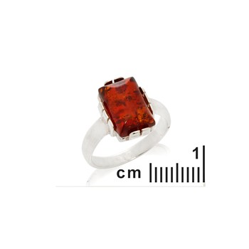 Bague ambre naturel, Argent 925