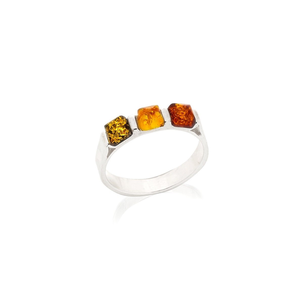 Bague ambre naturel, Argent 925