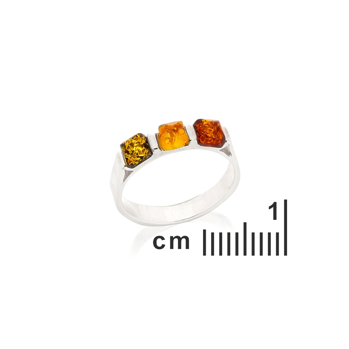 Bague ambre naturel, Argent 925 - vue 2