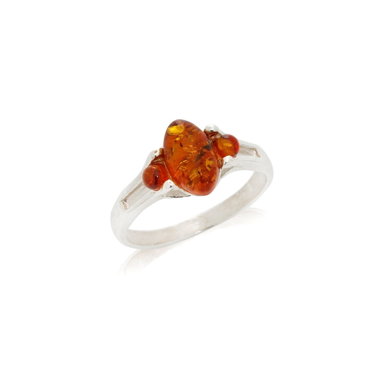 Bague ambre naturel, Argent 925