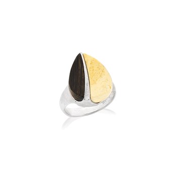 Bague ambre, chêne, Argent 925