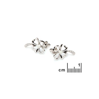 Boucle d'oreille opale, zirconium