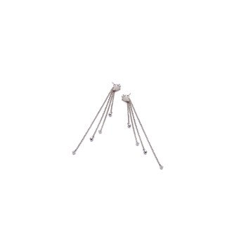 Boucle d'oreille opale, zirconium