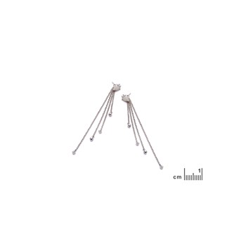Boucle d'oreille opale, zirconium