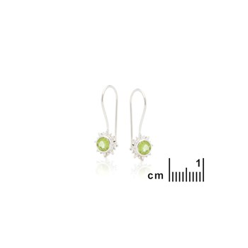Boucle d'oreille péridot, Argent