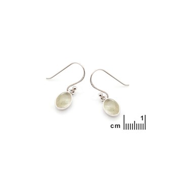 Boucle d'oreille préhnite, Argent