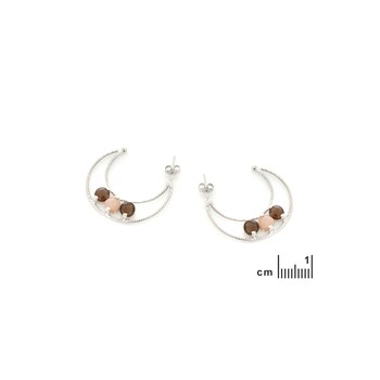 Boucle d'oreille pierre de lune