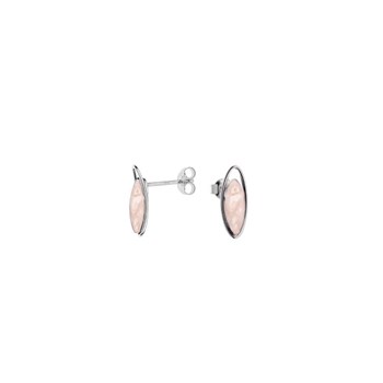 Boucle d'oreille quartz rose