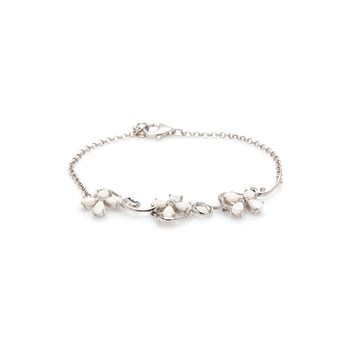 Bracelet fleur opale, Argent