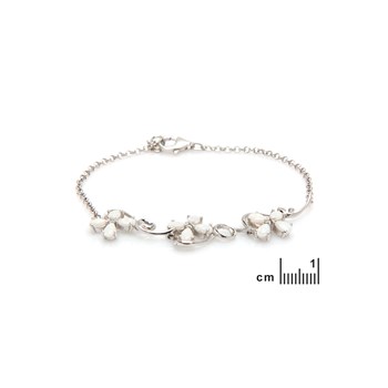 Bracelet fleur opale, Argent